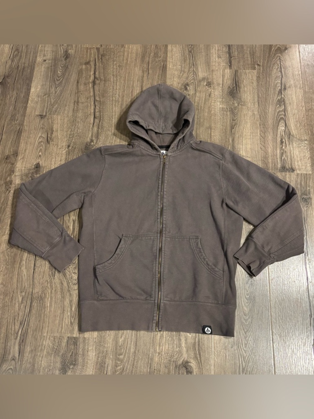 American Giant Sweatshirt Women's XL Gray Full Zip Cotton MADE IN USA